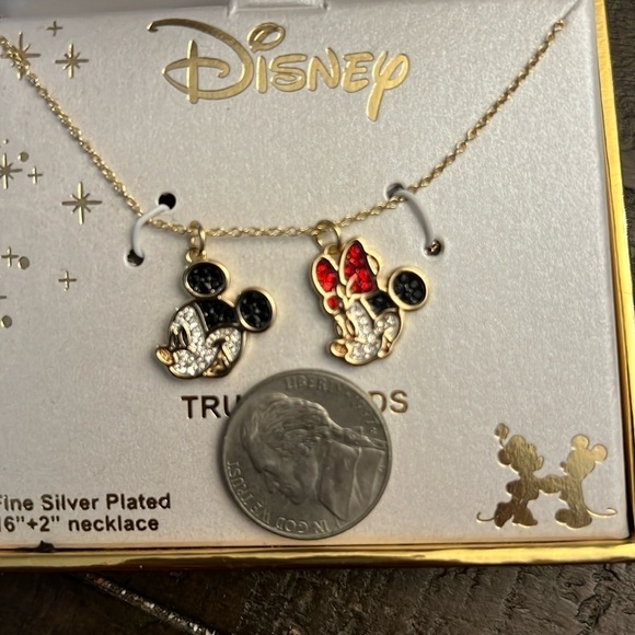 Disney Mickey and Minnie True Friends Necklace New - Picture 3 of 7